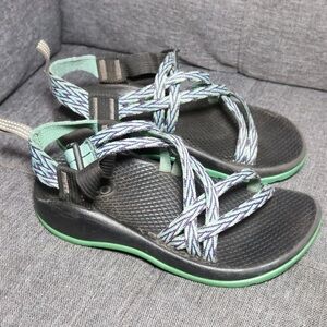 Chaco Black and Teal Sandals